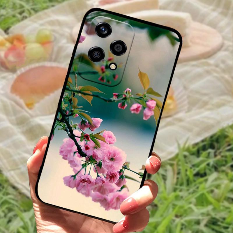 For Honor 200 Lite Case Cover Honor200 Lite Silicone Soft Marble Black Bumper Funda Coque for Honor 200 Lite 5G Full Protective