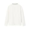 FILA Heritage Elite Classic Simple Fashion Casual Comfortable Versatile Knitted Long Sleeve Polo Shirt Men tops Cloud-Mushroom-White F11M618206FWT