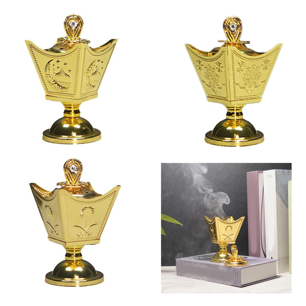 Arabian Incense Burner Diffuser Metal Portable Home Tea Room Bakhoor Incense Holder Middle East Home Fragrances Diffuser