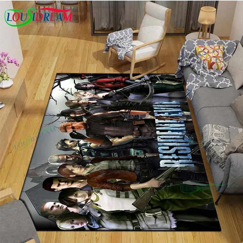 2025 Fashion 3D Movie R-Resident Evil Printed  Carpet Living Room Anti-Skid Area Rug Kids Bedroom Mats Yoga Mat Carpet Decor