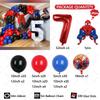 149pcs Kids Birthday Red Blue Balloons Garland Arch Kit For Party Decors Age 1-9 Spiderman 3D Marvel Foil Balloons Air Globos
