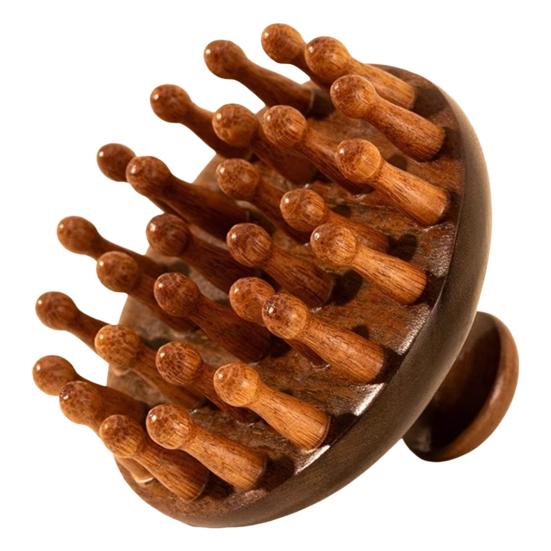 

Wooden Scalp Massager Brush Portable Hair Growth Head Relaxation Massage Tool Men Women Wet Dry Hair Scalp Care Scrubber Gua Sha Brush 1pc