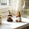 Whimsical Desk Ornaments Mini Resin Coffee Gnome Ornaments, Sitting Bean Goblin Figurines, Cute Statue for Shop Kitchen Shelf Tabletop Decorations
