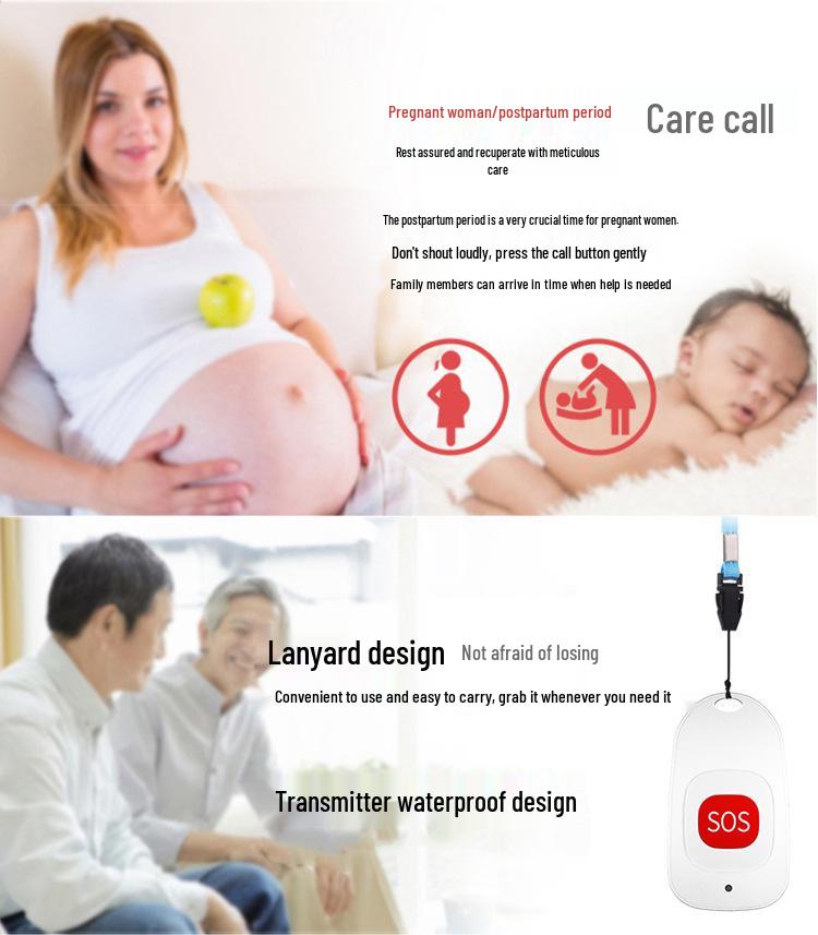 Senior Assistance Wireless Remote Doorbell & Emergency Call Device