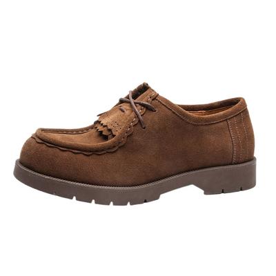 Handmade Men Casual Leather Shoes Cow Suede Vintage British Loafers Business Dress Work Designer Shoes for Men  De Hombre