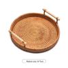 Vietnam Woven Autumn Vine Fruit Basket - Round Bread & Nut Plate for Living/Dining Room Storage