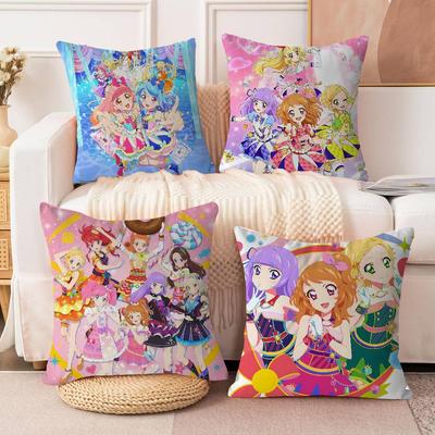 Aikatsu! Cushion Cover Car Throw Pillow Case For Sofa Car Christmas Gift 40x40cm 45x45cm