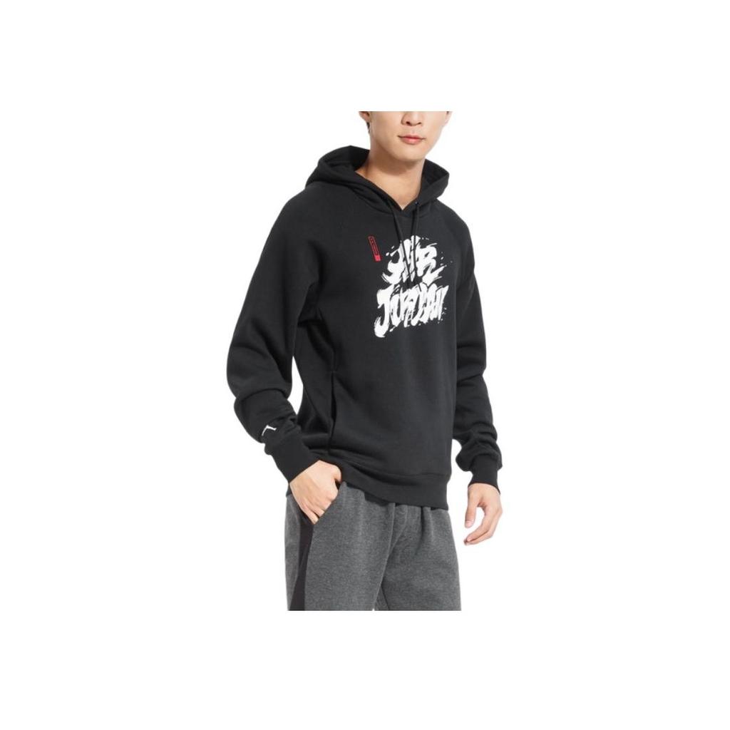 Jordan Graffiti Print Fleece Hoodie Men Tops Black BV7486-010