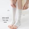MIU Women's Ballet Ruffle Mesh Japanese-Style Cotton Slouch Leg Warmers - Summer Thin Sweet Girl Design