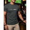 100% Baumwolle Herren T-Shirt, Sommer Kurzarm Slim Fit Rundhals Oberteil, Trendiges Lässiges Basishemd Einfaches Buchstaben-Print-Design