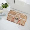 Weihnachtsfußmatte Cartoon Hausform Verdickt Große Wasseraufnahme Kapazität Badezimmerteppich Feiertagsdekoration Eingangsteppich Innen Außen Fußmatte