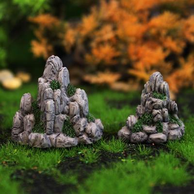 Simulation Miniature Rockery Ornaments Resin Crafts Mountain Stone Statue Fake Mountain  Dollhouse