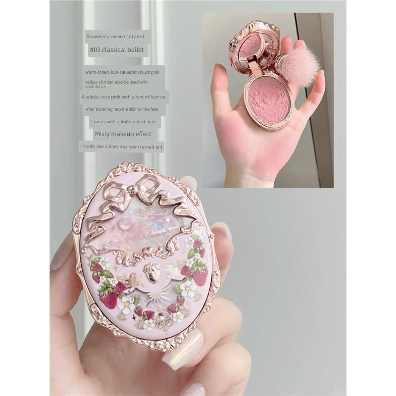 Flower Knows Blush 01 Snow Frost Pearl Unicorn Series Blush Natural Highlighter Contouring Butterfly Cloud Shoulder New Product