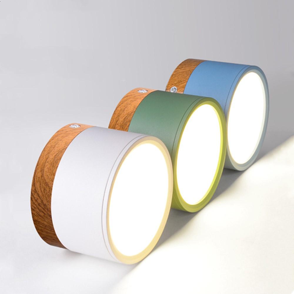 LED stropní svítidla 5W 7W 10W 12W 15W Macaroon Stropní Nordic Wood Grain Přisazená bodová světla Vnitřní lobby Obývací pokoj Ložnice