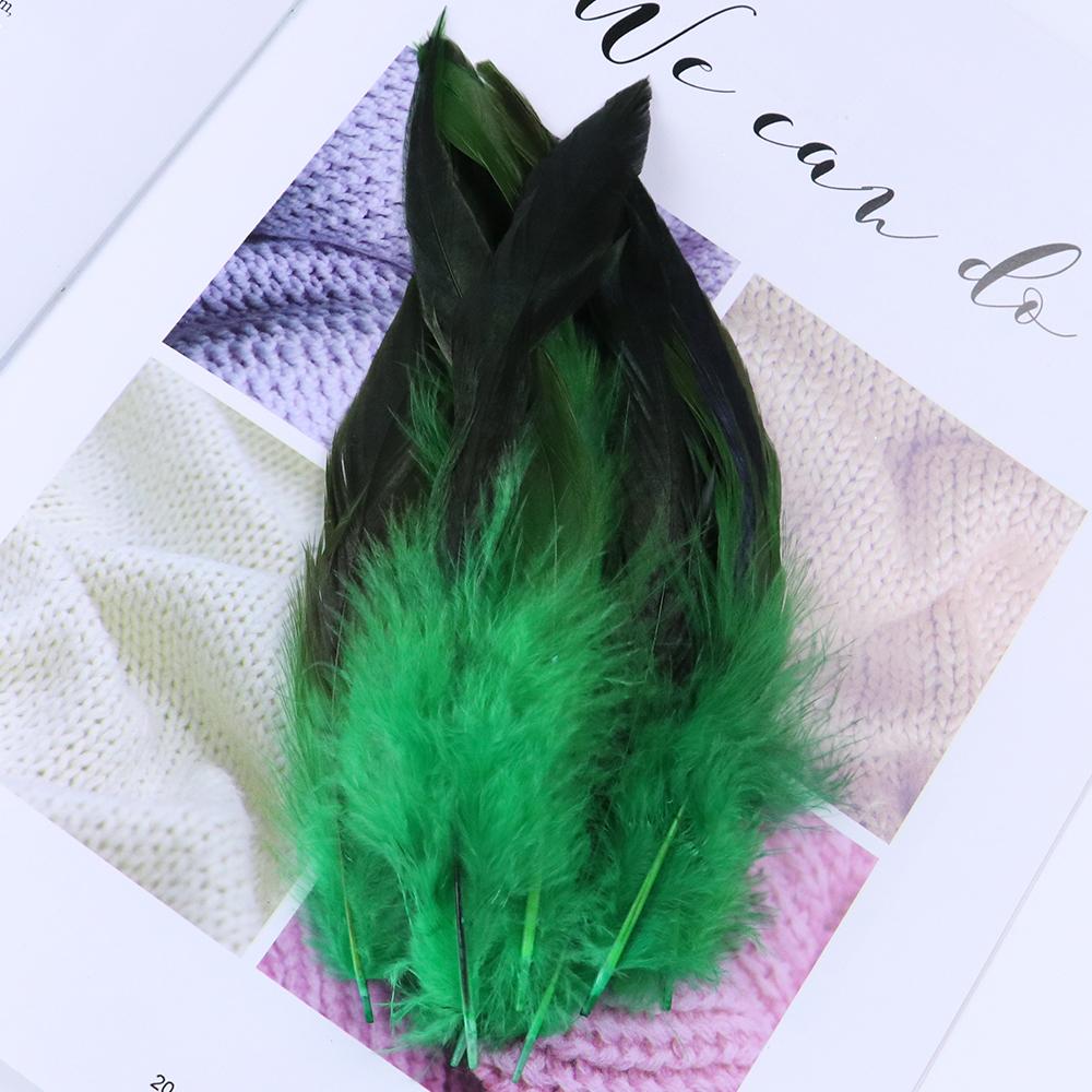 50pcs/pack Black Rooster Feathers Dyed Colorful Natural Pheasant Plumes 15-20cm/6-8 inch Costume Party Decor feathers for Craft