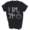 I Am 59 Plus 1 Finger 60 Years Old 60th Birthday Unisex Shirt Gift