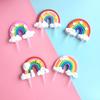 Grandi Decorazioni per Torta Arcobaleno: Inserimenti Anti-Ribaltamento in Fondant per Torte di Compleanno per Adulti e Bambini