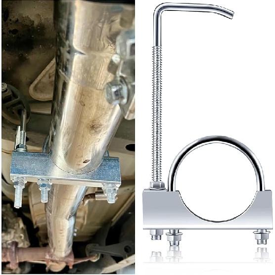2.5 inch Exhaust Clamp with Hanger,Heavy Duty Exhaust Hanger with Clamp for 2-1/2  Exhaust Pipe,Universal Muffler Hanger Automotive Tools for Car 2.25 Inch