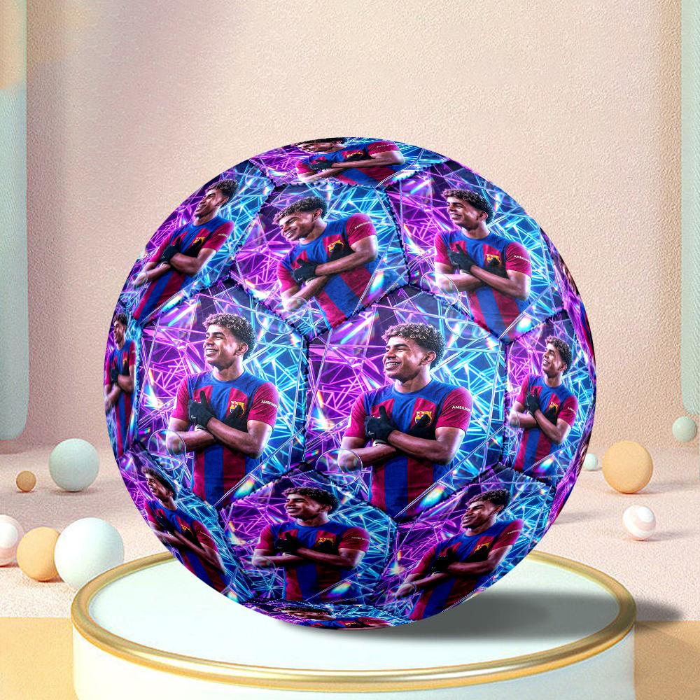 Lamine Yal Celebration Size 5 Soccer Balls, Anti-Slip, Protective Football, Outdoor Sport, a Unique Gift Suitable for him/her, Birthdays