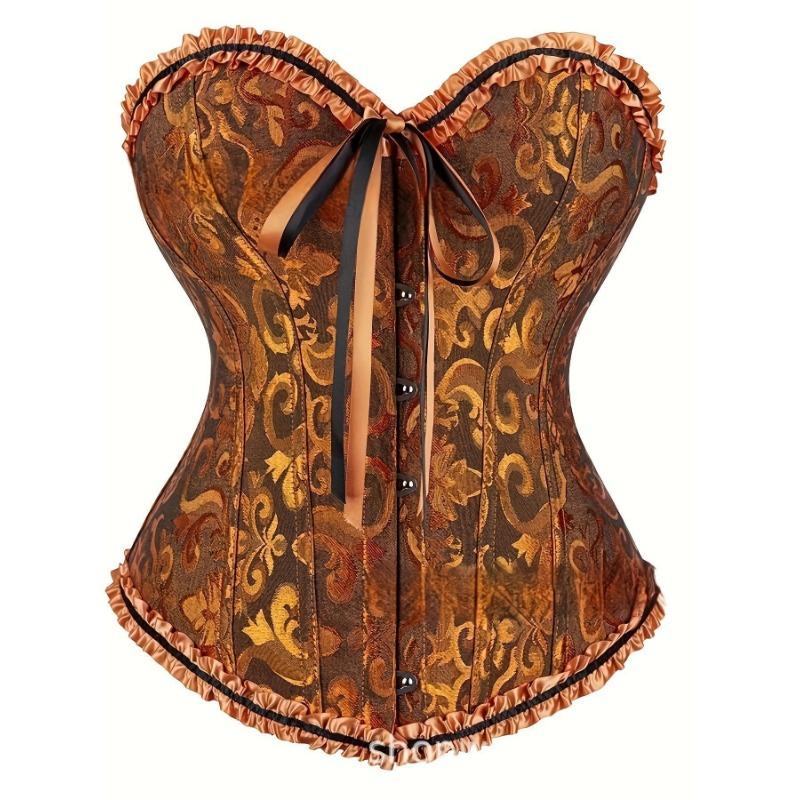 Palace Shapewear Strapless Waist Slimming Sexy Jacquard Corset Dress Wear Tight Fishbone Bra