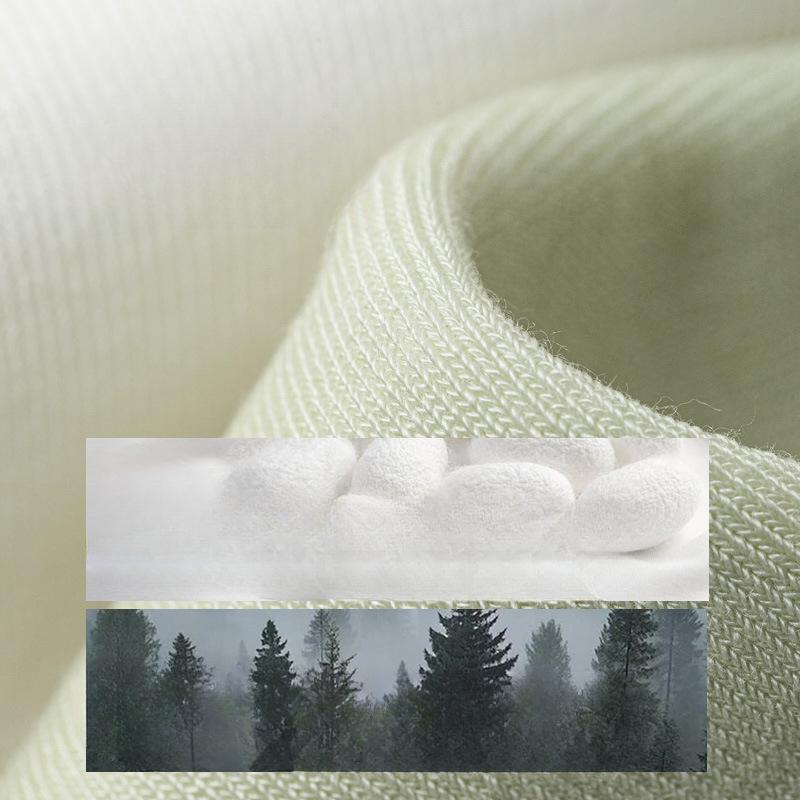 Mulberry Silk Stockings for Children, Summer, Thin, Cool, Boneless, Rolled-up, Pile Socks, White Mid-calf Socks for Postpartum Women