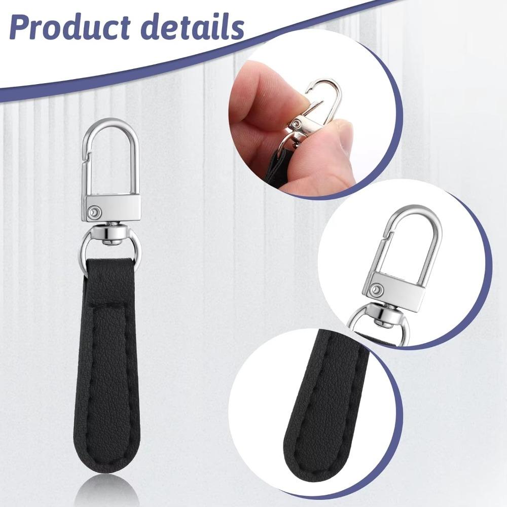 4pcs/set PU Leather Zipper Pull Detachable Zipper Fasteners Bags Luggage Purses Backpacks
