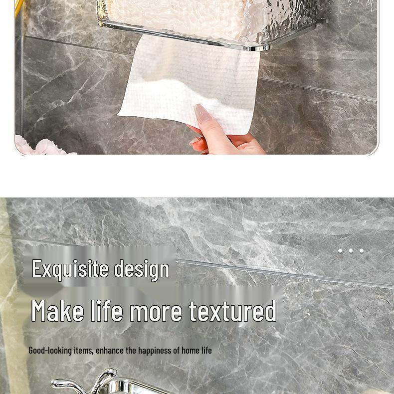 Vodotěsný nástěnný držák toaletního papíru bez vrtání