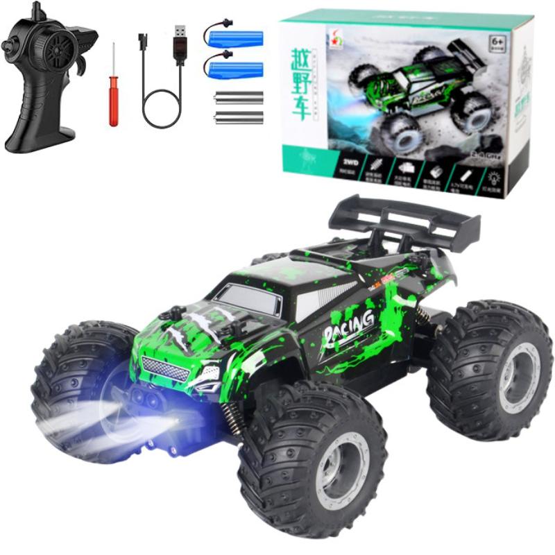 Remote Control Car, All-Terrain Remote Control Car for Boys, Rc Truck with LED, 2.4GHZ, Speed Friendly, Sturdy, Rc Cars for Christmas, Kids, Beginner