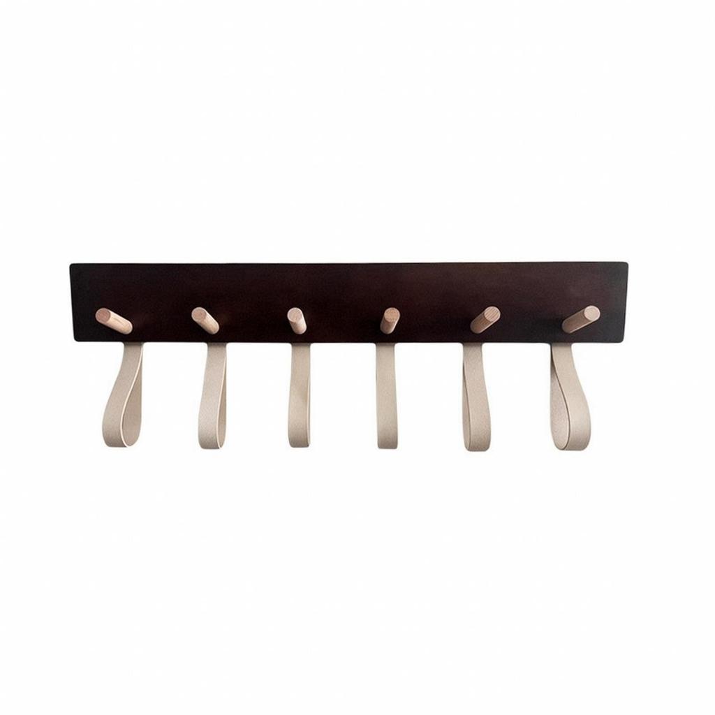 Wooden Coat Hook Rack Minimalist Hardware Long for Mudroom, Bedroom, Minimalists