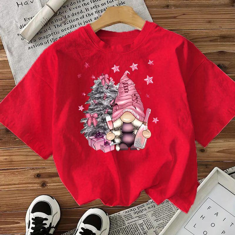 

Новая футболка с коротким рукавом с принтом лося, мужская, домашняя, повседневная, модная, подарок на Рождество S красный