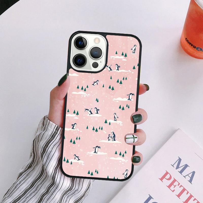 Cute Lovely Penguin Phone Case For iPhone 17 Air 14 13 12 16Pro Max 15 Plus Max Cover Shell Coque