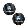 2Pcs Leather Coaster Anti-noise Water Cup Pad Cushion For Peugeot For VW GTI Polo Golf MK7 Passat B6 B8 Tiguan ID.3 Jetta T-ROC. D444