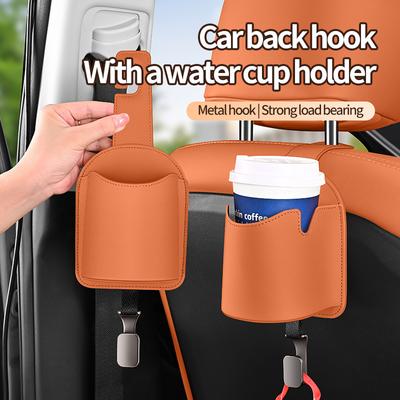 Car Back Seat Headrest Mount Holder Car Seat Back Storage Bag Car Rear Seat Cup Holder Auto Phone Holder for Rear Row with Hook