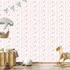 Rabbits Wallpaper In White, Coral and Light Gray for Living Room and Bedroom 50x1000
