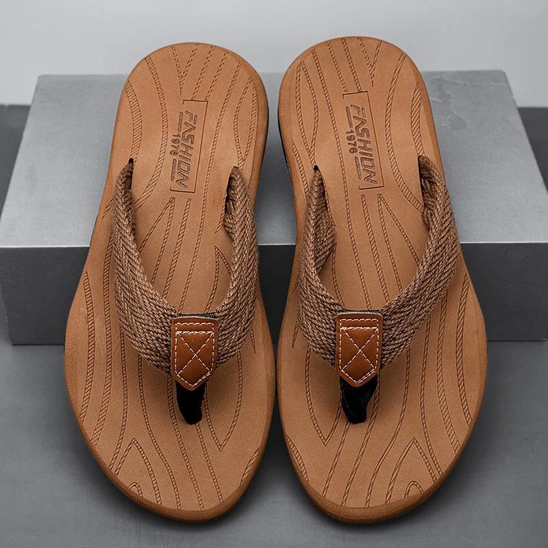 Fashion Home Flip Flops Fashion Men's Slippers Outdoor Sandals Summer Beach Shoes Size 39-46 Chanclas De Hombre Summer Sandals for Man