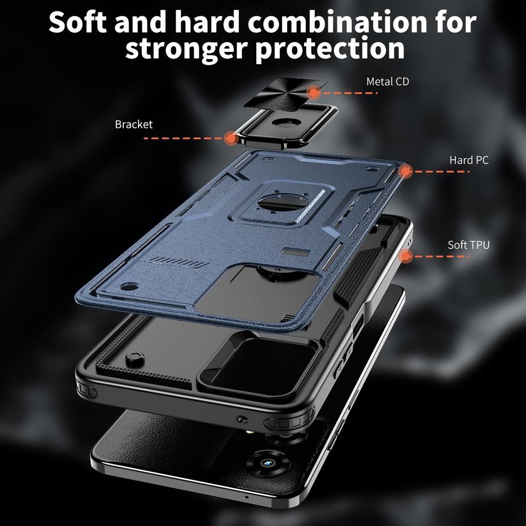 Multicolored For Motorola Moto G 2024/G PLAY/G POWER/G STYLUS/EDGE Anti-fall Phone Case Magnetic Car Mounting Ring Holder Cover