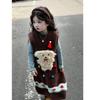 Girls' Autumn Coral Fleece Fur Dress - Cute, Soft, and Fashionable Long Vest for Children.
