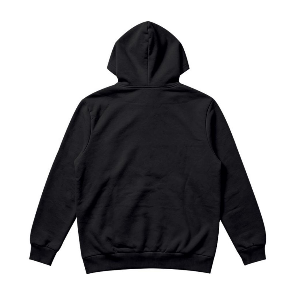 Herrtröja med halv dragkedja och huva, med dubbelsydda paneler, långärmad, lös passform, pullover