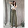 Ice Silk Wide-leg Pants Women's Summer New High-waisted Drape Loose Straight Thin Casual Thin Pendant Mopping Pants