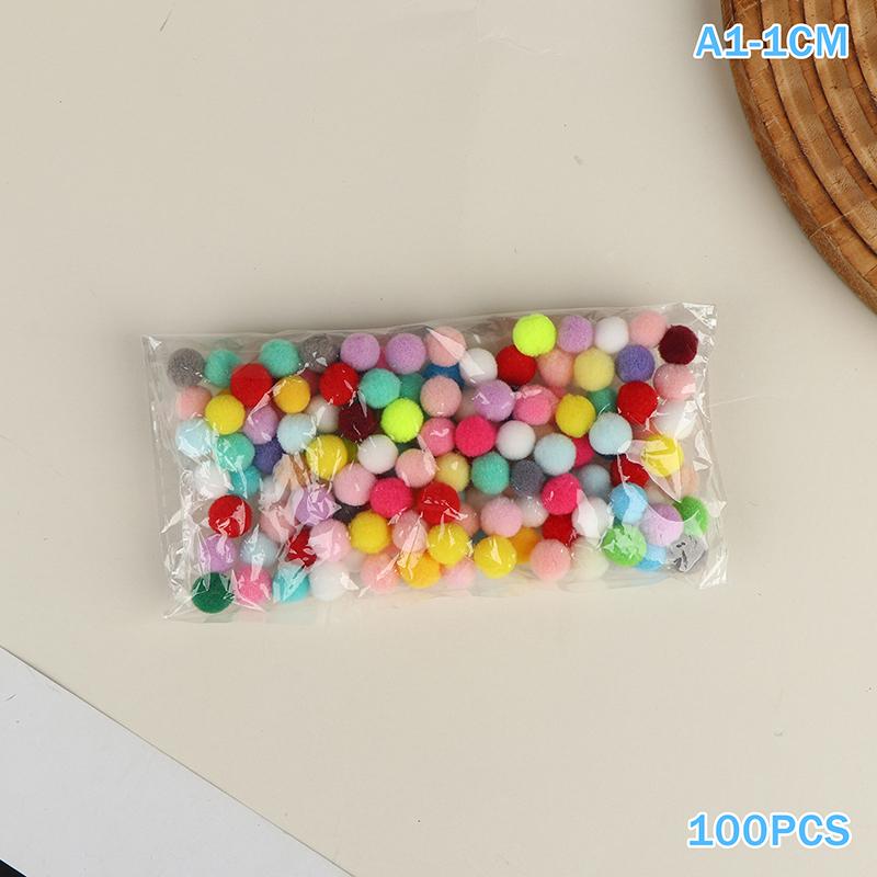 

100Pcs 10/15/20/25/30Mm Fluffy Soft Pom Poms Pompoms Ball Handmade Kids Toys Wedding Christmas Decor Diy Sewing Craft Supplies A1