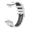 Dual‑Color Silver‑Buckle Silicone Watch Band Strap, Replacement Wrist Accessory for Huawei Watch Fit New