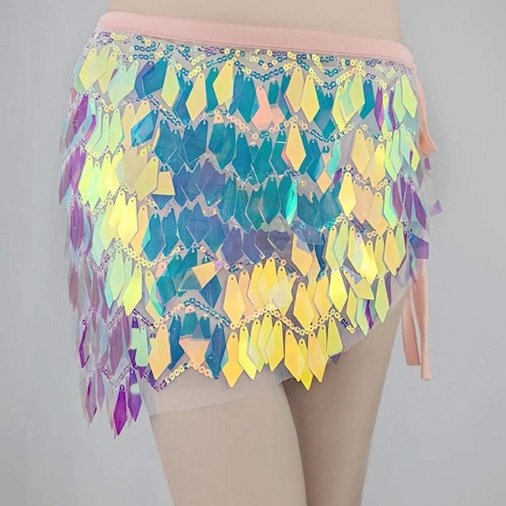 Lace-Up Design Belly Dance Skirt Wrap Style Performance Costume Skirt  Dance Performance