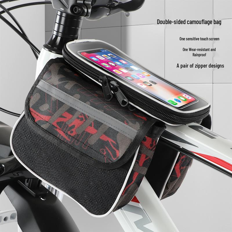 Waterproof Bicycle Front Pannier with Phone Storage