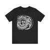 Eclipse Retro Art T-shirt Sun and Moon Mystery Art Shirt Astrological Tees Moon Astrological Unisex Jersey Short Sleeve T-shirt