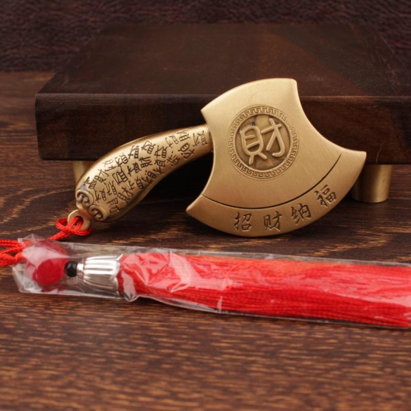 

Solid Brass Copper To Ward Off Disasters Axe Ornament Hot Selling Product For Scenic Areas And Tourism Small Co