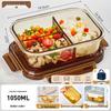 Microwave-Safe Divided Glass Bento Box