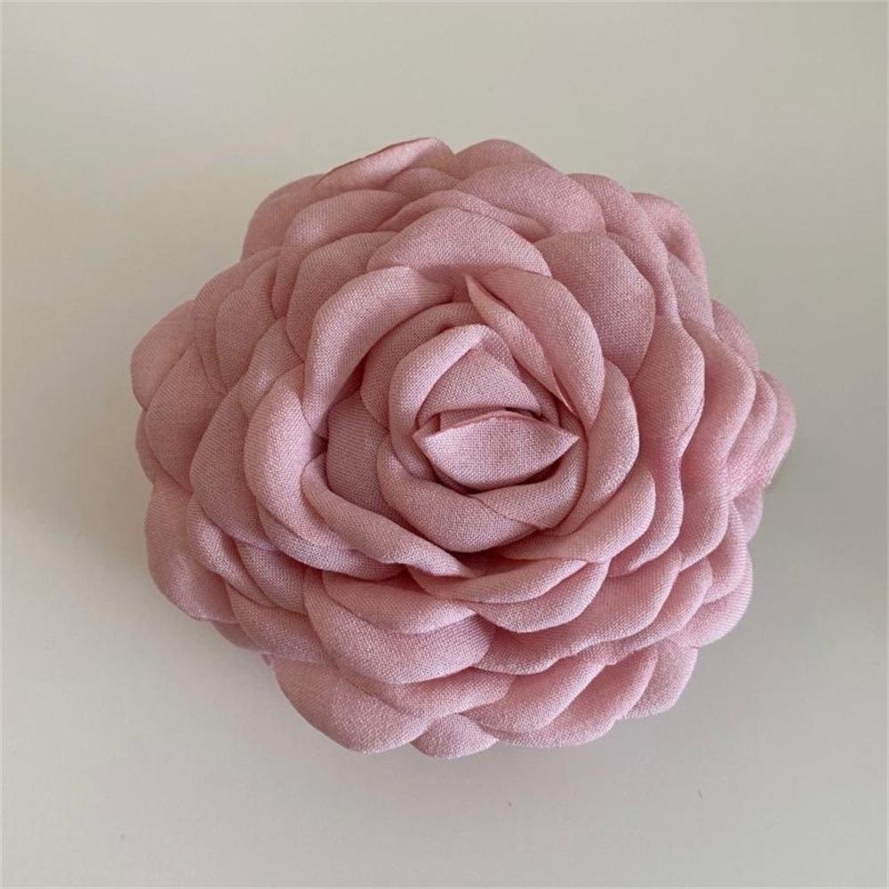 Rose Flower Large Hair Claw Handmade Fabric Flowers Grab Hair Clip Sweet Shark Clip Hair Accessories for Women Girls 8/10/12cm