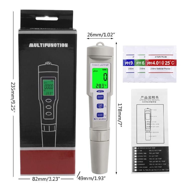 Portable pH TDS EC Temp Digital WaterQuality Tester Monitors Meter Test Pen