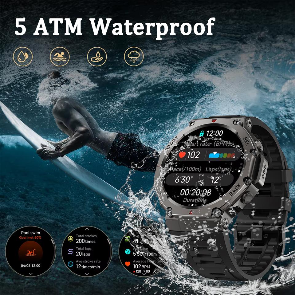 Brand-New Superior-Grade Outdoor Premium-Quality Gps First-Class Smart Superior-Grade Watch First-Class Men Top-Grade 143" Superior-Grade Amoled