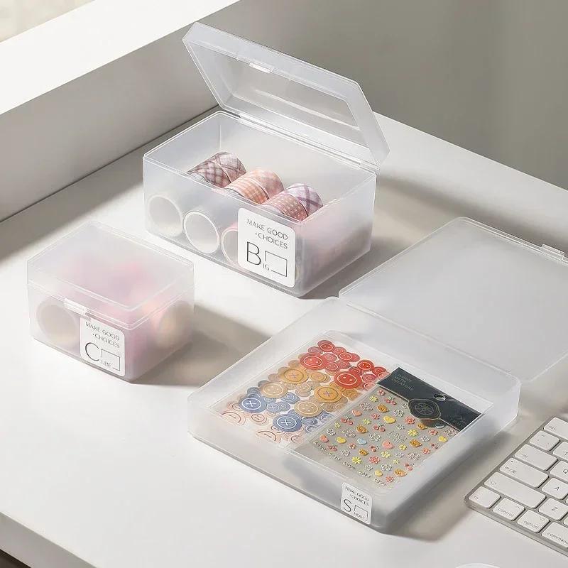 Transparent Plastic Box Kpop Photo Card Storage Box Translucent Kpop Photo Card Storage Box Desktop Storage Organizers
